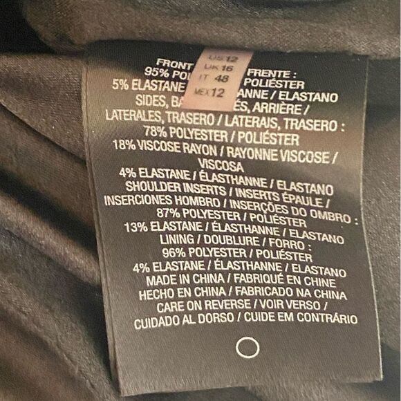 TAHARI - Black Dress V Neck Business Cocktail Texture - size 12 - Picture 5 of 9